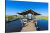 Wooden pier, Lake Inle, Shan State, Myanmar (Burma)-Jan Miracky-Stretched Canvas