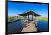 Wooden pier, Lake Inle, Shan State, Myanmar (Burma)-Jan Miracky-Framed Photographic Print