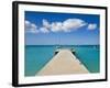 Wooden Pier on the Beach at Grand-Case on the French Side, St. Martin, Leeward Islands, West Indies-Gavin Hellier-Framed Photographic Print