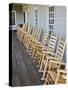 Wooden Rocking Chairs, Labrot & Graham Distillery, Kentucky, USA-Adam Jones-Stretched Canvas
