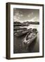 Wooden Rowing Boats on Derwent Water, Keswick, Lake District, Cumbria, England. Autumn-Adam Burton-Framed Photographic Print