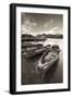 Wooden Rowing Boats on Derwent Water, Keswick, Lake District, Cumbria, England. Autumn-Adam Burton-Framed Photographic Print