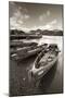 Wooden Rowing Boats on Derwent Water, Keswick, Lake District, Cumbria, England. Autumn-Adam Burton-Mounted Photographic Print