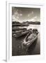 Wooden Rowing Boats on Derwent Water, Keswick, Lake District, Cumbria, England. Autumn-Adam Burton-Framed Photographic Print