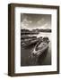 Wooden Rowing Boats on Derwent Water, Keswick, Lake District, Cumbria, England. Autumn-Adam Burton-Framed Photographic Print