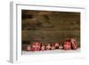 Wooden Rustic Background with Red Christmas Presents.-Imagesbavaria-Framed Photographic Print