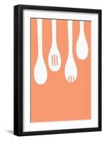 Wooden Spoons - Letterpress-Lantern Press-Framed Art Print