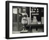 Wooden Statue in Front of Cigar Shop-null-Framed Photographic Print