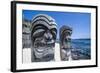 Wooden Statues in Puuhonua O Honaunau National Historical Park-Michael Runkel-Framed Photographic Print