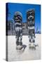 Wooden Statues in Puuhonua O Honaunau National Historical Park-Michael Runkel-Stretched Canvas