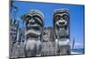 Wooden Statues in Puuhonua O Honaunau National Historical Park-Michael Runkel-Mounted Photographic Print