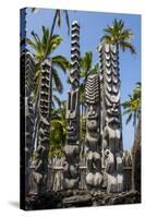 Wooden Statues in the Puuhonua O Honaunau National Historical Park-Michael Runkel-Stretched Canvas