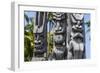 Wooden Statues in the Puuhonua O Honaunau National Historical Park-Michael Runkel-Framed Photographic Print