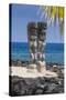 Wooden Statues in the Puuhonua O Honaunau National Historical Park-Michael Runkel-Stretched Canvas