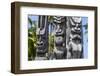 Wooden Statues in the Puuhonua O Honaunau National Historical Park-Michael Runkel-Framed Photographic Print