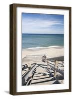 Wooden Steps at Nauset Light Beach in Cape Cod, Boston, Usa-null-Framed Photographic Print