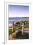 Wooden Stile on Cornish Clifftops Near Porthcothan Bay, Cornwall, England-Adam Burton-Framed Photographic Print