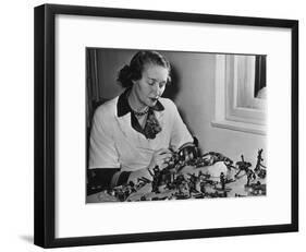 Wooden Toys Being Finished in Vienna, Austria, Bound for America, 1952-null-Framed Giclee Print