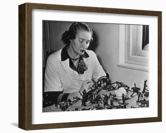 Wooden Toys Being Finished in Vienna, Austria, Bound for America, 1952-null-Framed Giclee Print