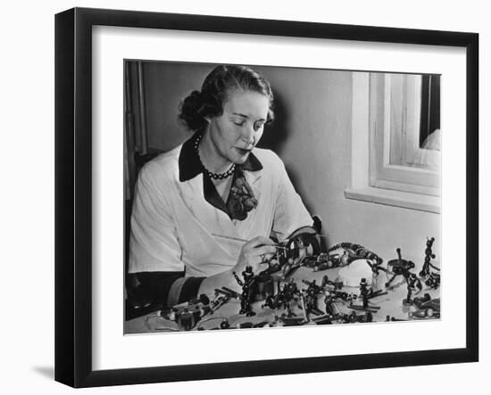 Wooden Toys Being Finished in Vienna, Austria, Bound for America, 1952-null-Framed Giclee Print