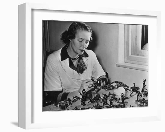 Wooden Toys Being Finished in Vienna, Austria, Bound for America, 1952-null-Framed Giclee Print