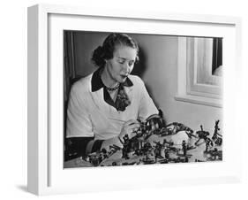 Wooden Toys Being Finished in Vienna, Austria, Bound for America, 1952-null-Framed Giclee Print