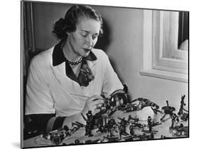 Wooden Toys Being Finished in Vienna, Austria, Bound for America, 1952-null-Mounted Giclee Print