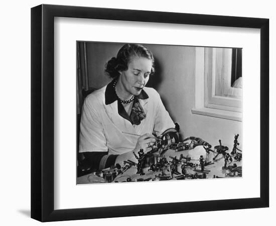 Wooden Toys Being Finished in Vienna, Austria, Bound for America, 1952-null-Framed Giclee Print