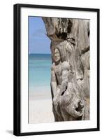 Wooden Tree Sculpture, Long Bay, Antigua, Leeward Islands, West Indies, Caribbean, Central America-Robert Harding-Framed Photographic Print