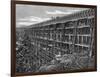 Wooden Trestle Bridge on the Union Pacific Railroad, Dale Creek, Wyoming, USA, 1869-null-Framed Giclee Print