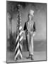Wooden Uncle Sam and the American Flag-Joseph Randall Blanchard-Mounted Photographic Print