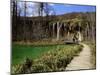 Wooden Walkway (Boardwalk) and Waterfalls in Plitvice Lakes National Park-Simon Montgomery-Mounted Photographic Print