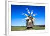 Wooden Windmill in Open-Air Museum Pirogovo, Ukraine-pavel klimenko-Framed Photographic Print