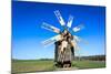 Wooden Windmill in Open-Air Museum Pirogovo, Ukraine-pavel klimenko-Mounted Photographic Print