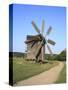 Wooden Windmill, Pirogovo, Near Kiev, Ukraine-Ivan Vdovin-Stretched Canvas