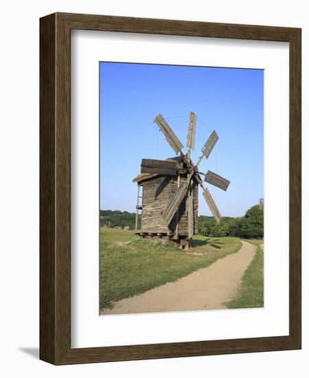 Wooden Windmill, Pirogovo, Near Kiev, Ukraine-Ivan Vdovin-Framed Photographic Print