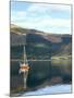 Wooden Yacht on Loch Leven, in Autumn, Glencoe, Highland Region, Scotland, United Kingdom-Pearl Bucknall-Mounted Photographic Print