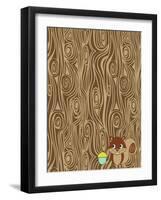 Woodgrain Squirrel-Joanne Paynter Design-Framed Giclee Print