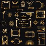 Art Deco Vintage Frames and Design Elements - in Vector-woodhouse-Art Print