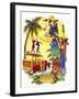 Woodie Beach Party-James Mazzotta-Framed Giclee Print