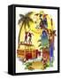 Woodie Beach Party-James Mazzotta-Framed Stretched Canvas