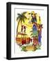 Woodie Beach Party-James Mazzotta-Framed Giclee Print