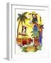 Woodie Beach Party-James Mazzotta-Framed Giclee Print