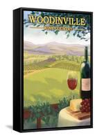 Woodinville, Washington Wine Country-Lantern Press-Framed Stretched Canvas