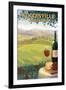 Woodinville, Washington Wine Country-Lantern Press-Framed Art Print