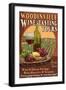 Woodinville, Washington - Wine Tasting Vintage Sign-Lantern Press-Framed Art Print