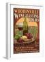 Woodinville, Washington - Wine Tasting Vintage Sign-Lantern Press-Framed Art Print