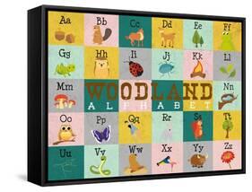 Woodland Alphabet (Horizontal)-Josefina-Framed Stretched Canvas