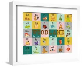 Woodland Alphabet (Horizontal)-Josefina-Framed Art Print