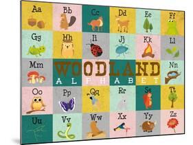 Woodland Alphabet (Horizontal)-Josefina-Mounted Art Print